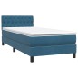vidaXL Boxspringbett mit Matratze Dunkelblau 80x210 cm Samt vidaXL Boxspringbett mit Matratze Dunkelblau 80x210 cm Samt