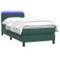 vidaXL Boxspringbett mit Matratze Dunkelgrün 90x210 cm Samt vidaXL Boxspringbett mit Matratze Dunkelgrün 90x210 cm Samt