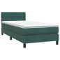 vidaXL Boxspringbett mit Matratze Dunkelgrün 90x210 cm Samt vidaXL Boxspringbett mit Matratze Dunkelgrün 90x210 cm Samt