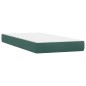 vidaXL Boxspringbett mit Matratze Dunkelgrün 90x210 cm Samt vidaXL Boxspringbett mit Matratze Dunkelgrün 90x210 cm Samt