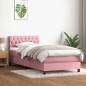 vidaXL Boxspringbett mit Matratze Rosa 90x210 cm Samt vidaXL Boxspringbett mit Matratze Rosa 90x210 cm Samt