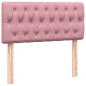 vidaXL Boxspringbett mit Matratze Rosa 90x210 cm Samt vidaXL Boxspringbett mit Matratze Rosa 90x210 cm Samt