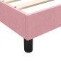 vidaXL Boxspringbett mit Matratze Rosa 90x210 cm Samt vidaXL Boxspringbett mit Matratze Rosa 90x210 cm Samt