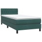 vidaXL Boxspringbett mit Matratze Dunkelgrün 80x220 cm Samt vidaXL Boxspringbett mit Matratze Dunkelgrün 80x220 cm Samt