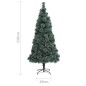 Künstlicher Weihnachtsbaum LEDs & Kugeln Grün 150 cm PVC & PE Künstlicher Weihnachtsbaum LEDs & Kugeln Grün 150 cm PVC & PE