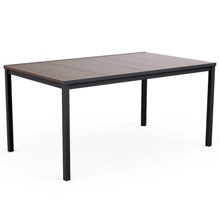 Keter Signature Porto Tisch 160 cm Eschenholz und Schwarz Stahl