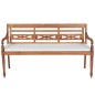 vidaXL Batavia Gartenbank mit Polstern 150 cm Teak vidaXL Batavia Gartenbank mit Polstern 150 cm Teak