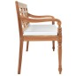 vidaXL Batavia Gartenbank mit Polstern 150 cm Teak vidaXL Batavia Gartenbank mit Polstern 150 cm Teak