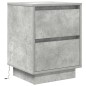 vidaXL Nachttisch mit LED-Leuchten Betongrau 38x34x50 cm vidaXL Nachttisch mit LED-Leuchten Betongrau 38x34x50 cm