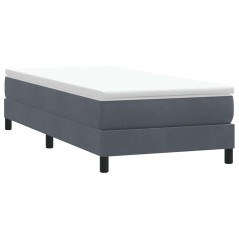 vidaXL Boxspringbett ohne Matratze Dunkelgrau 80x210 cm Samt