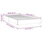 vidaXL Boxspringbett ohne Matratze Dunkelgrau 80x210 cm Samt vidaXL Boxspringbett ohne Matratze Dunkelgrau 80x210 cm Samt