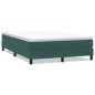 vidaXL Boxspringbett ohne Matratze Dunkelgrün 140x210 cm Samt vidaXL Boxspringbett ohne Matratze Dunkelgrün 140x210 cm Samt