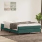 vidaXL Boxspringbett ohne Matratze Dunkelgrün 140x210 cm Samt vidaXL Boxspringbett ohne Matratze Dunkelgrün 140x210 cm Samt