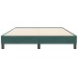 vidaXL Boxspringbett ohne Matratze Dunkelgrün 140x210 cm Samt vidaXL Boxspringbett ohne Matratze Dunkelgrün 140x210 cm Samt