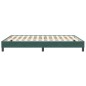 vidaXL Boxspringbett ohne Matratze Dunkelgrün 140x210 cm Samt vidaXL Boxspringbett ohne Matratze Dunkelgrün 140x210 cm Samt