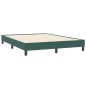 vidaXL Boxspringbett ohne Matratze Dunkelgrün 140x210 cm Samt vidaXL Boxspringbett ohne Matratze Dunkelgrün 140x210 cm Samt
