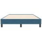 vidaXL Boxspringbett ohne Matratze Dunkelblau 120x210 cm Samt vidaXL Boxspringbett ohne Matratze Dunkelblau 120x210 cm Samt