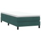 vidaXL Boxspringbett ohne Matratze Dunkelgrün 100x210 cm Samt vidaXL Boxspringbett ohne Matratze Dunkelgrün 100x210 cm Samt