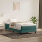 vidaXL Boxspringbett ohne Matratze Dunkelgrün 100x210 cm Samt vidaXL Boxspringbett ohne Matratze Dunkelgrün 100x210 cm Samt