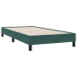 vidaXL Boxspringbett ohne Matratze Dunkelgrün 100x210 cm Samt vidaXL Boxspringbett ohne Matratze Dunkelgrün 100x210 cm Samt