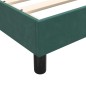 vidaXL Boxspringbett ohne Matratze Dunkelgrün 100x210 cm Samt vidaXL Boxspringbett ohne Matratze Dunkelgrün 100x210 cm Samt