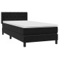 vidaXL Boxspringbett mit Matratze Schwarz 80x220 cm Samt vidaXL Boxspringbett mit Matratze Schwarz 80x220 cm Samt