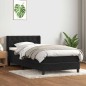 vidaXL Boxspringbett mit Matratze Schwarz 80x220 cm Samt vidaXL Boxspringbett mit Matratze Schwarz 80x220 cm Samt
