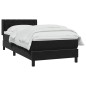 vidaXL Boxspringbett mit Matratze Schwarz 80x220 cm Samt vidaXL Boxspringbett mit Matratze Schwarz 80x220 cm Samt