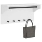 vidaXL Wandgarderobe SANDNES Weiß 87x30x42 cm Massivholz Kiefer vidaXL Wandgarderobe SANDNES Weiß 87x30x42 cm Massivholz Kiefer