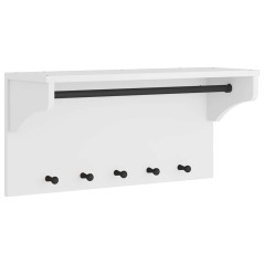 vidaXL Wandgarderobe SANDNES Weiß 87x30x42 cm Massivholz Kiefer