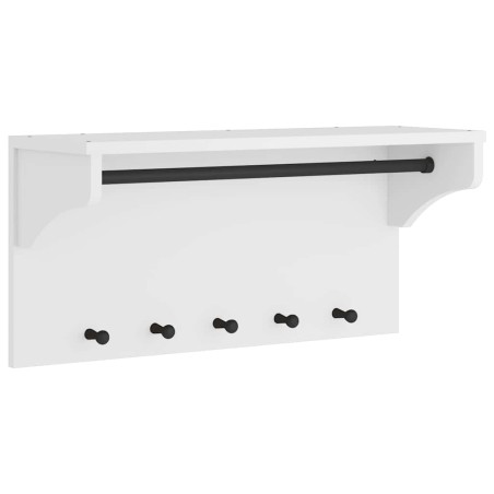 vidaXL Wandgarderobe SANDNES Weiß 87x30x42 cm Massivholz Kiefer