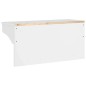 vidaXL Wandgarderobe SANDNES Weiß 87x30x42 cm Massivholz Kiefer vidaXL Wandgarderobe SANDNES Weiß 87x30x42 cm Massivholz Kiefer