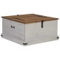 vidaXL Truhe HALDEN Weiß 91x91x47 cm Massivholz Kiefer vidaXL Truhe HALDEN Weiß 91x91x47 cm Massivholz Kiefer