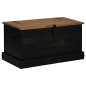 vidaXL Truhe HALDEN Schwarz 91x48x47 cm Massivholz Kiefer vidaXL Truhe HALDEN Schwarz 91x48x47 cm Massivholz Kiefer
