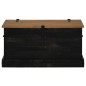 vidaXL Truhe HALDEN Schwarz 91x48x47 cm Massivholz Kiefer vidaXL Truhe HALDEN Schwarz 91x48x47 cm Massivholz Kiefer