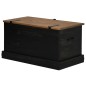 vidaXL Truhe HALDEN Schwarz 91x48x47 cm Massivholz Kiefer vidaXL Truhe HALDEN Schwarz 91x48x47 cm Massivholz Kiefer