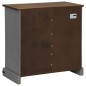 vidaXL Sideboard HALDEN mit Schiebetür Grau 80x40x80 cm Massivholz vidaXL Sideboard HALDEN mit Schiebetür Grau 80x40x80 cm Massivholz