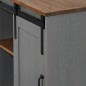 vidaXL Sideboard HALDEN mit Schiebetür Grau 80x40x80 cm Massivholz vidaXL Sideboard HALDEN mit Schiebetür Grau 80x40x80 cm Massivholz