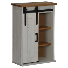 vidaXL Hängeschrank HALDEN mit Schiebetür Weiß 49x22,5x70 cm Kiefer