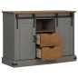 vidaXL Sideboard HALDEN 2 Schiebetüren Grau 112x40x80 cm Massivholz vidaXL Sideboard HALDEN 2 Schiebetüren Grau 112x40x80 cm Massivholz