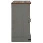 vidaXL Sideboard HALDEN 2 Schiebetüren Grau 112x40x80 cm Massivholz vidaXL Sideboard HALDEN 2 Schiebetüren Grau 112x40x80 cm Massivholz