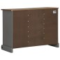 vidaXL Sideboard HALDEN 2 Schiebetüren Grau 112x40x80 cm Massivholz vidaXL Sideboard HALDEN 2 Schiebetüren Grau 112x40x80 cm Massivholz