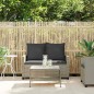 vidaXL Gartensofa 2-Sitzer mit Kissen & Tisch Hellgrau Poly Rattan vidaXL Gartensofa 2-Sitzer mit Kissen & Tisch Hellgrau Poly Rattan