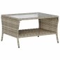 vidaXL Gartensofa 2-Sitzer mit Kissen & Tisch Hellgrau Poly Rattan vidaXL Gartensofa 2-Sitzer mit Kissen & Tisch Hellgrau Poly Rattan