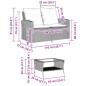 vidaXL Gartensofa 2-Sitzer mit Kissen & Tisch Hellgrau Poly Rattan vidaXL Gartensofa 2-Sitzer mit Kissen & Tisch Hellgrau Poly Rattan