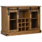 vidaXL Sideboard HALDEN 2 Schiebetüren 112x40x80 cm Massivholz vidaXL Sideboard HALDEN 2 Schiebetüren 112x40x80 cm Massivholz