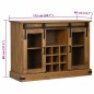 vidaXL Sideboard HALDEN 2 Schiebetüren 112x40x80 cm Massivholz vidaXL Sideboard HALDEN 2 Schiebetüren 112x40x80 cm Massivholz