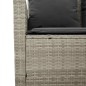 vidaXL Gartensofa 3-Sitzer mit Kissen & Tisch Hellgrau Poly Rattan vidaXL Gartensofa 3-Sitzer mit Kissen & Tisch Hellgrau Poly Rattan