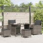 vidaXL 4-tlg. Garten-Sofagarnitur mit Kissen Grau Poly Rattan vidaXL 4-tlg. Garten-Sofagarnitur mit Kissen Grau Poly Rattan