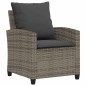 vidaXL 4-tlg. Garten-Sofagarnitur mit Kissen Grau Poly Rattan vidaXL 4-tlg. Garten-Sofagarnitur mit Kissen Grau Poly Rattan